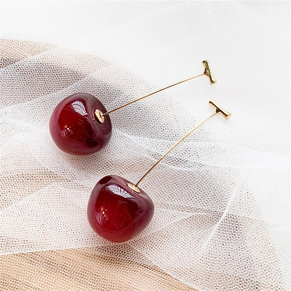 Cherry Acrylic Earrings