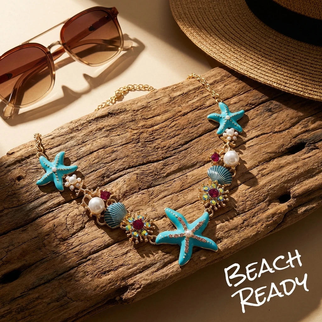 Starfish  Pearl  Necklace