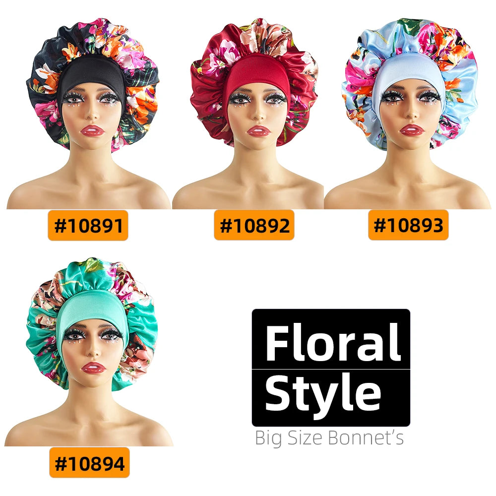Women Satin Bonnet Cap Silky
