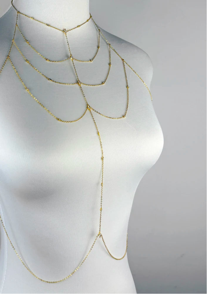 Gold  Multi Layer Body Necklace