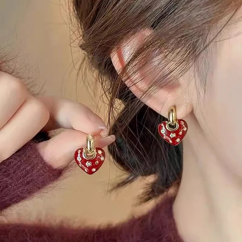 Heart Key Lock  Earring