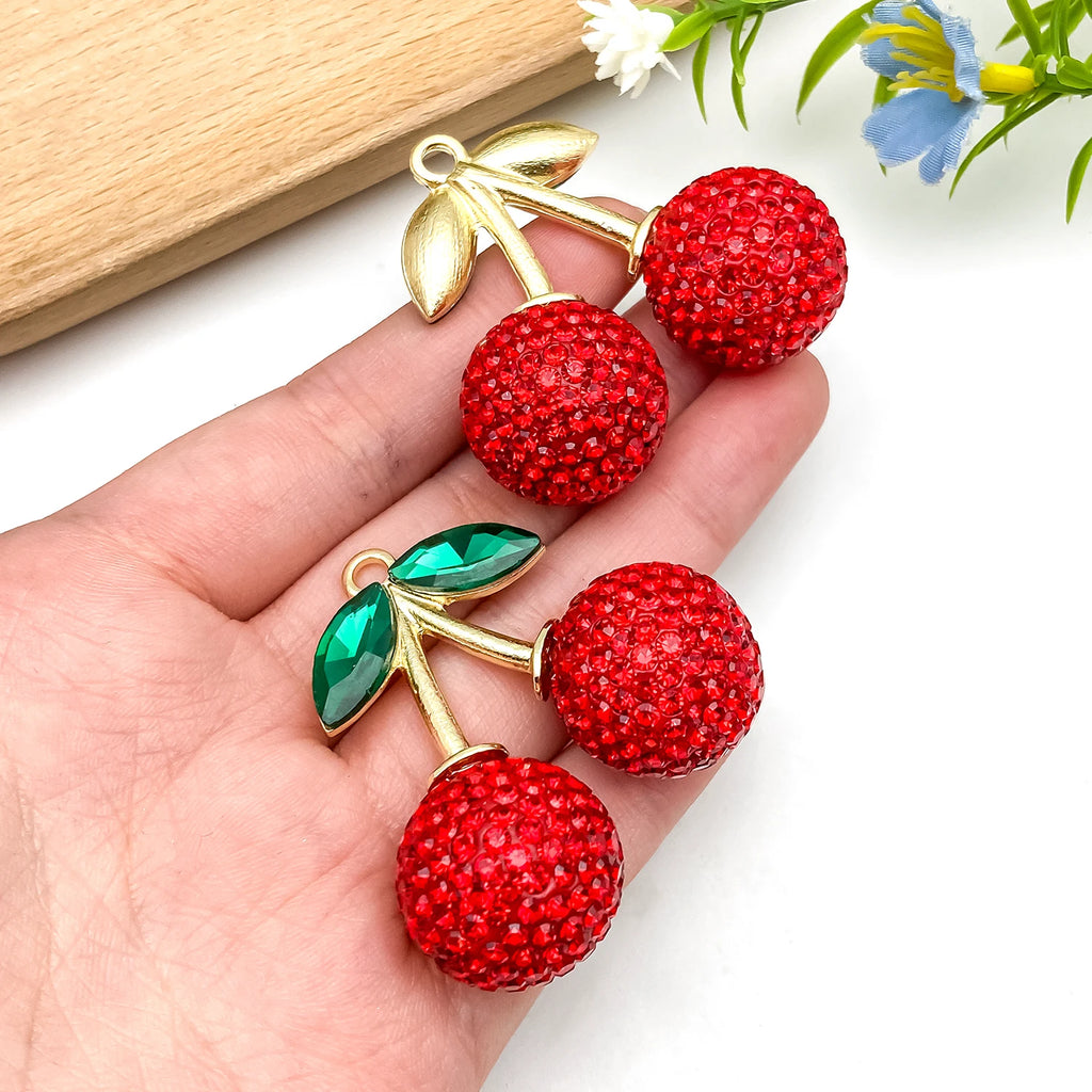 Cherry Charms for Bracelet & Keychain
