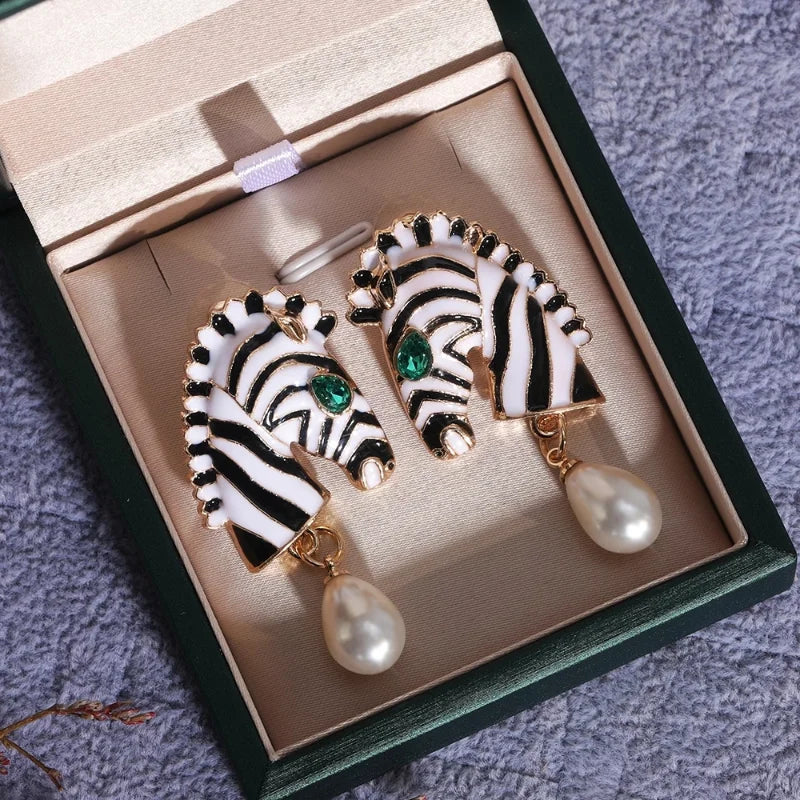 Zebra Earrings