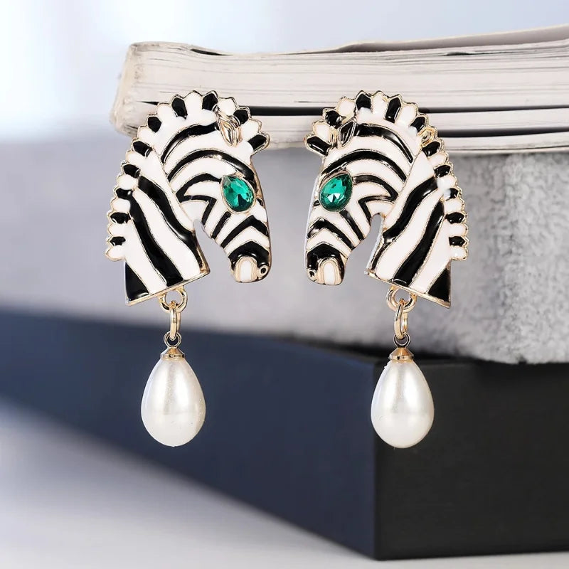 Zebra Earrings