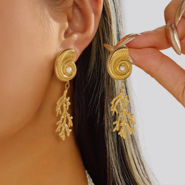 Red Coral Earrings