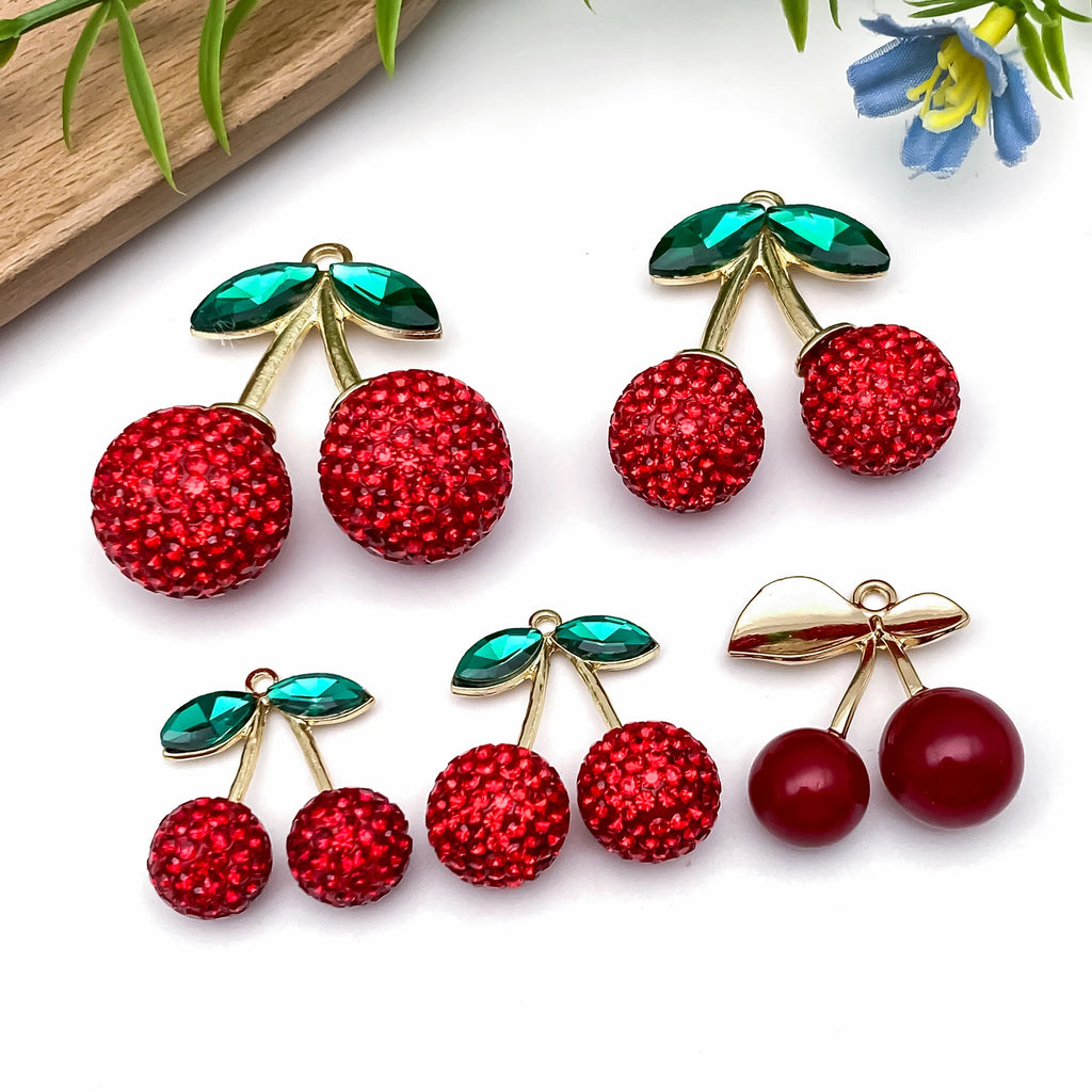 Cherry Charms for Bracelet & Keychain