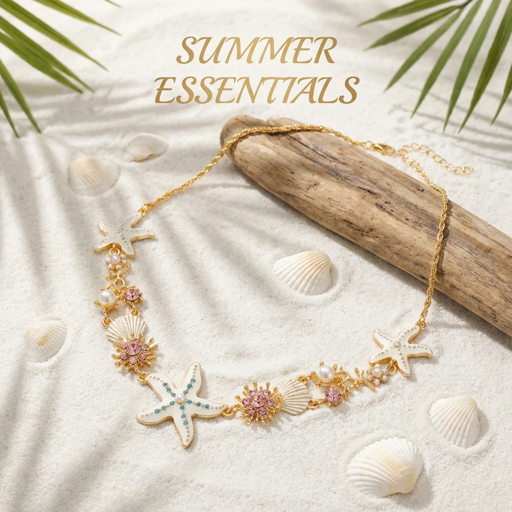 Starfish  Pearl  Necklace