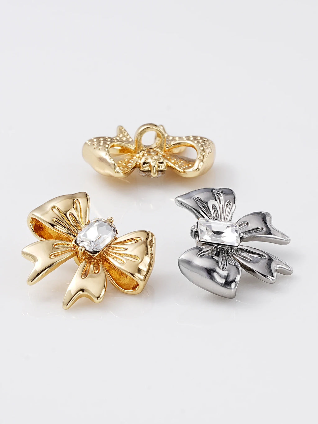 Bow Metal Buttons,