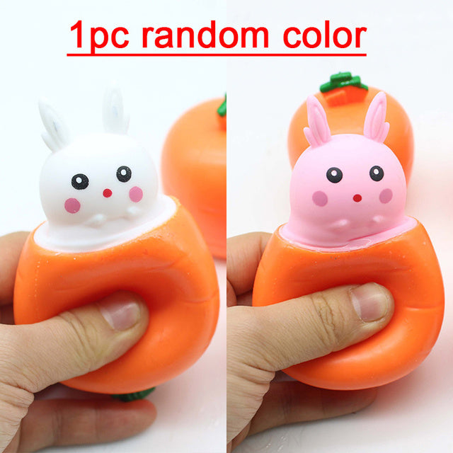 Rabbit Carrot Decompression Elastic Ball Toy